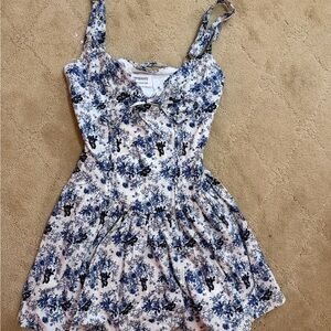 Peppermayo Blue and White Floral Dress
